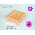 Yellow Round Button Clear TPU Cosmetic Bag with Zipper